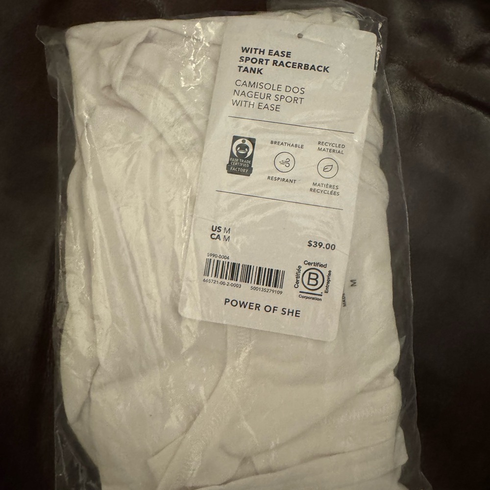 Athleta With Ease Racerback Tank White L NWT
